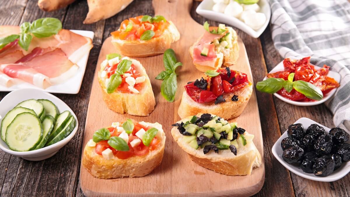 Bruschetta and appetizers