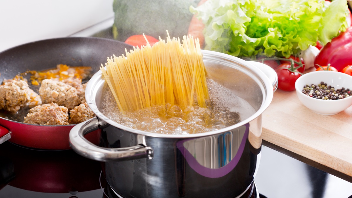 pasta that is cooking