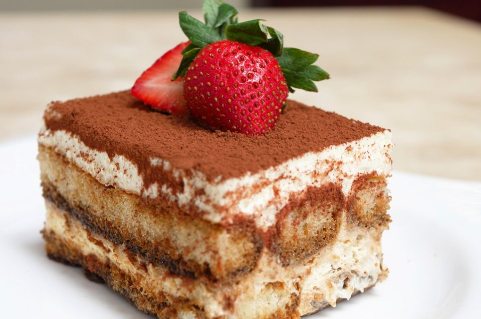 Plated tiramisu